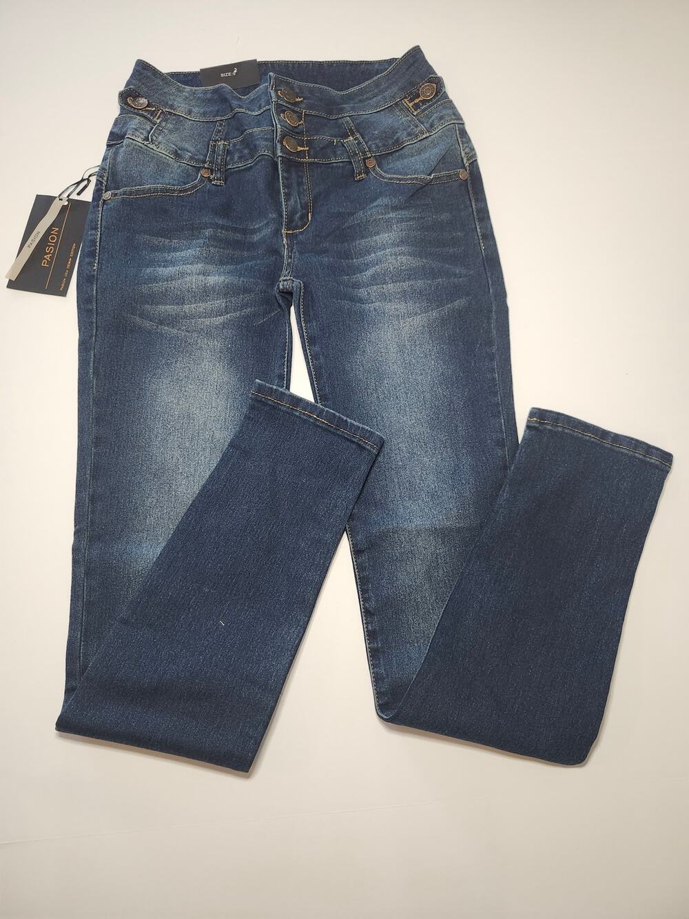 Pasion NWT Women’s High Waist Skinny Jeans Medium Wash Sz 9 Streetwear